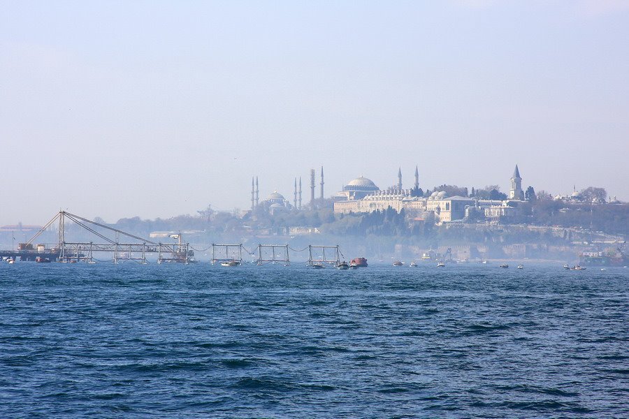 Topkapi Hill from the Bosphorus by Quique Morrique