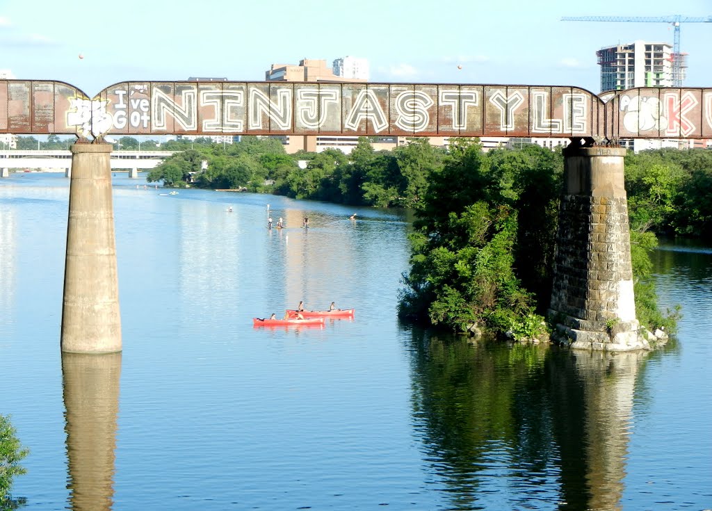 Colorado River Bridge (Union Pacific Railroad), Austin TX by Midnight Rider