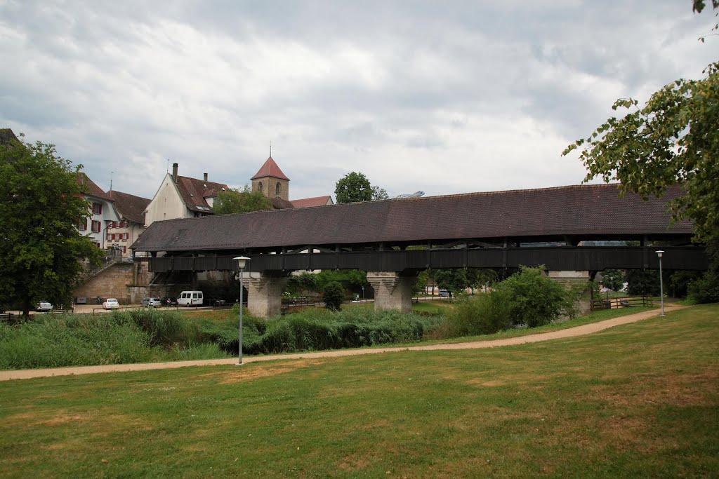 Holzbrücke (wooden bridge) Aarberg, Switzerland by Tom Waugh