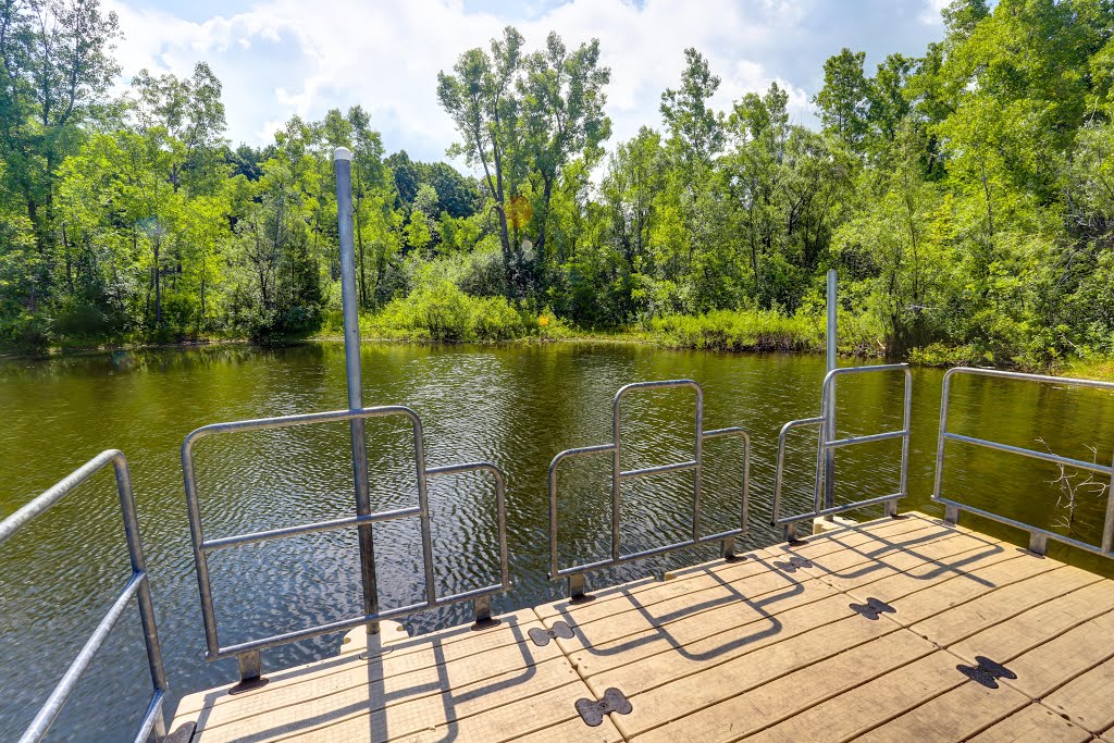 Gates Town Park - dock and pond by Rochester Parks