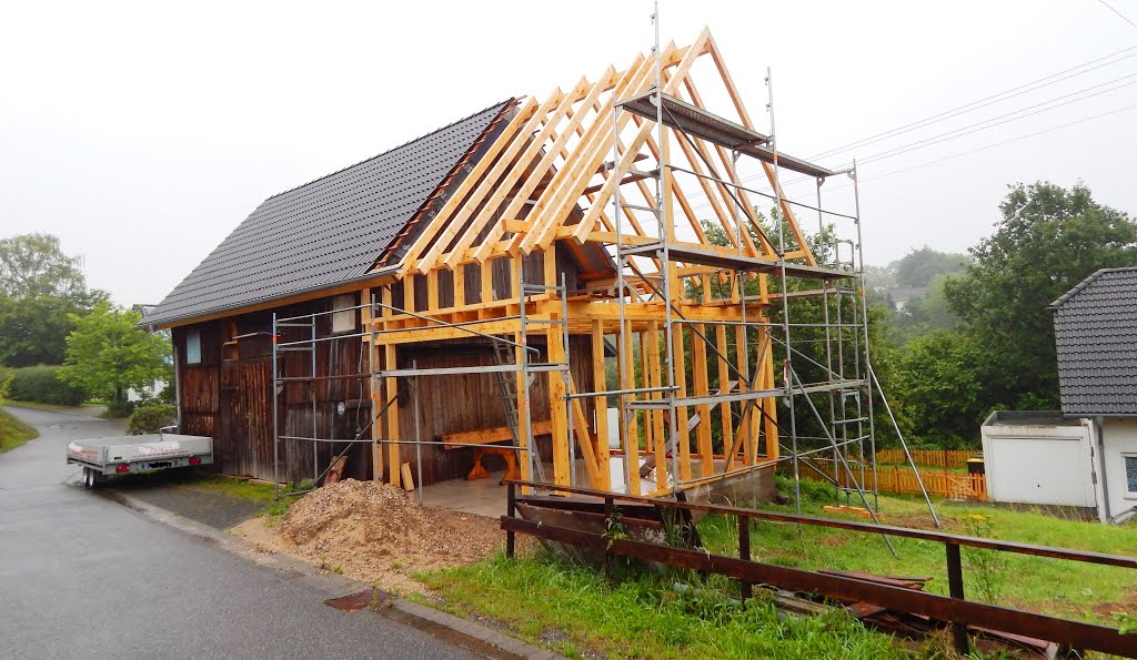 Seelscheid / Germany: Immer schön, ... aus Holz gebaut. Abgelichtet im Juli 2014.  Seelscheid / Germany: Always nice ... built of wood. Photographed in July 2014. by © "Earth Views"