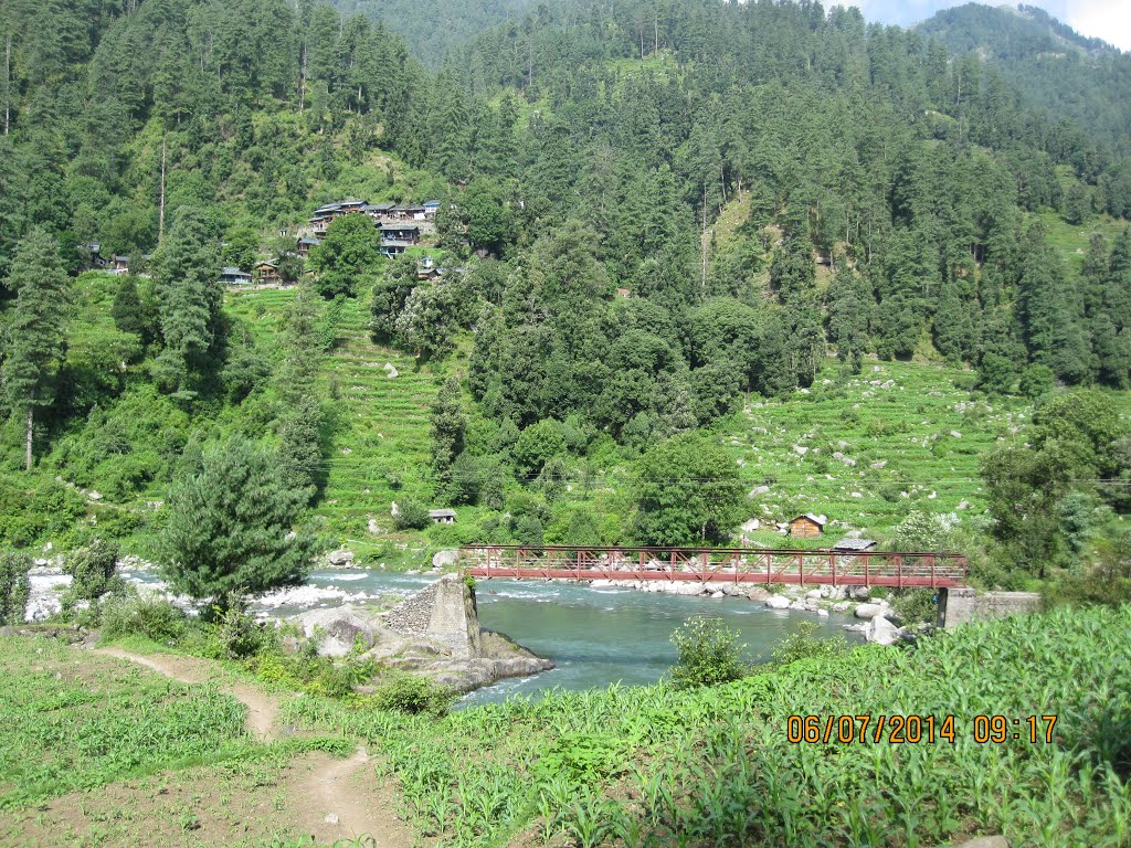 BRIDGE OVER RIVER UHL NEAR BAROT by Rajinder Guleria Yol (Dharamshala)