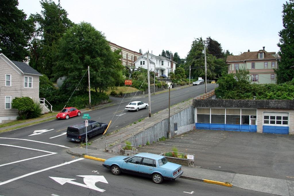 Window view of Hideaway Inn hostel, Astoria, OR by joukork