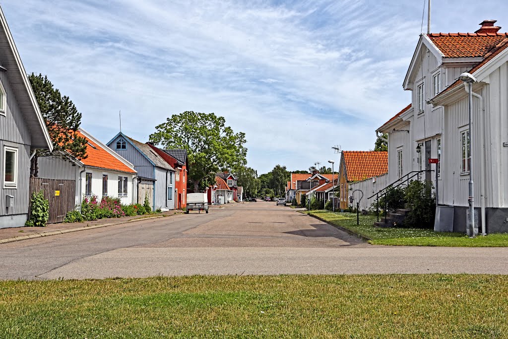 Looking down Skolgatan - Mörbylånga, Öland by mikepaling