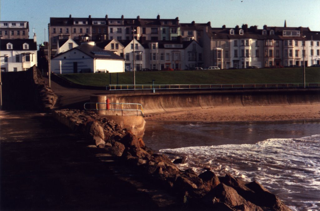 View of Kerr St from the harbour wall in Portrush by Len Firewood