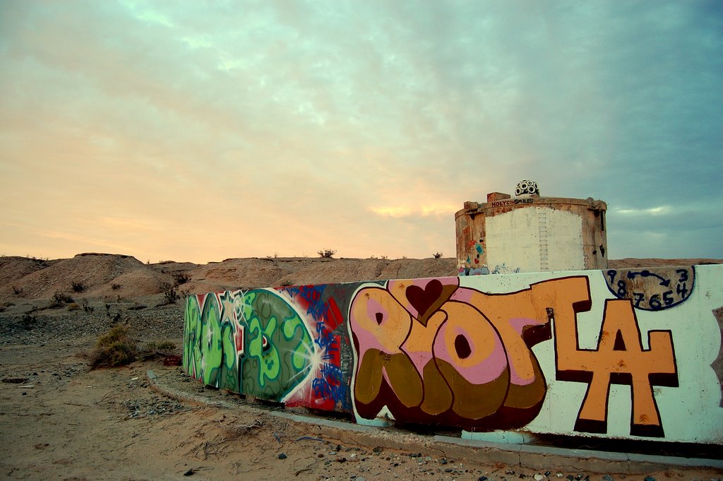 Ruins south of Salvation Mountain near Slab City by Al Bossence