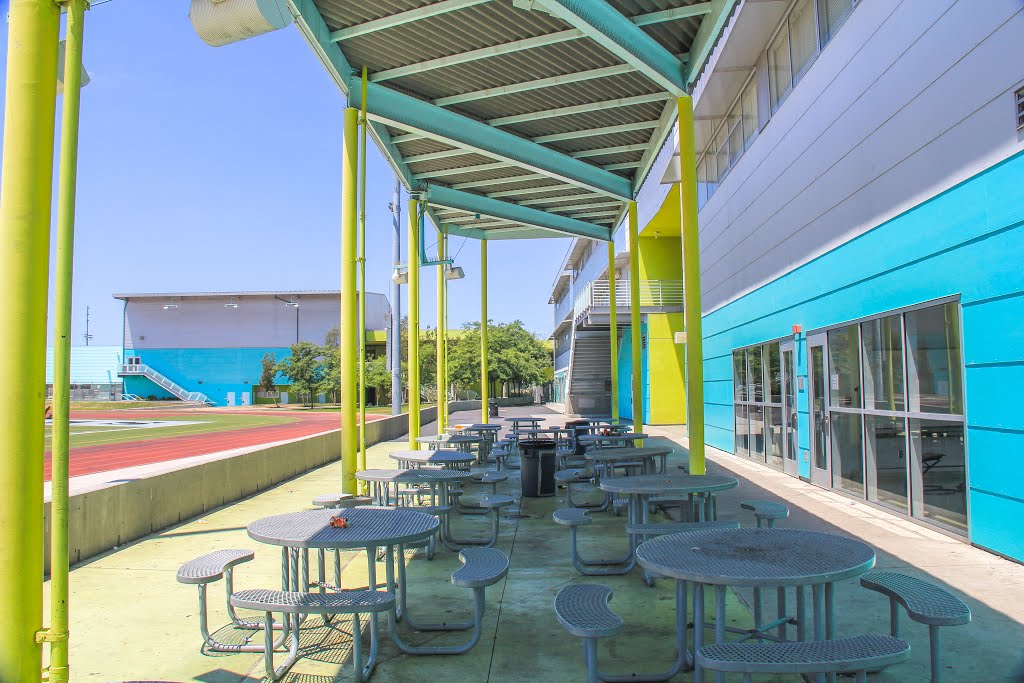 West Adams Prep School Outdoor Cafeteria Patio, Los Angeles, CA by MICHAEL  JIROCH  &  www.michaeljiroch.com