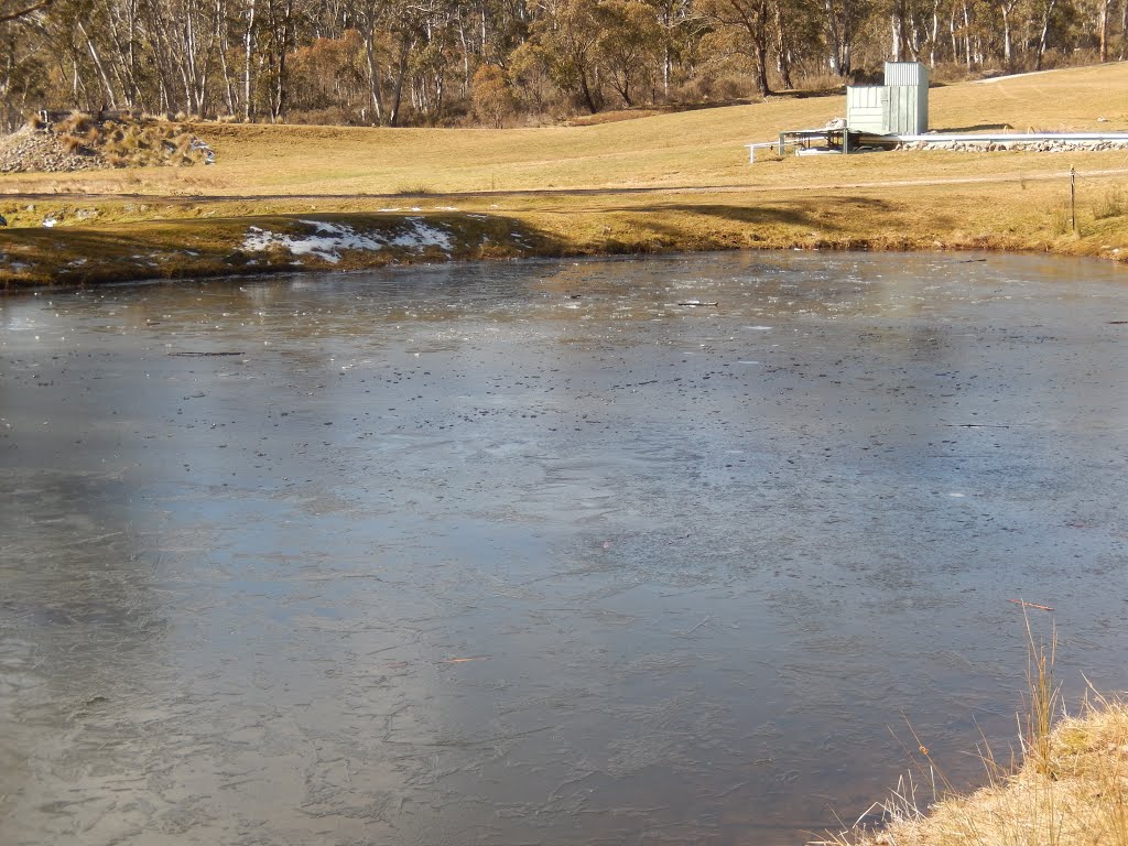 Frozen Pond at Corin Forest Mountain Retreat by V.J. Munslow