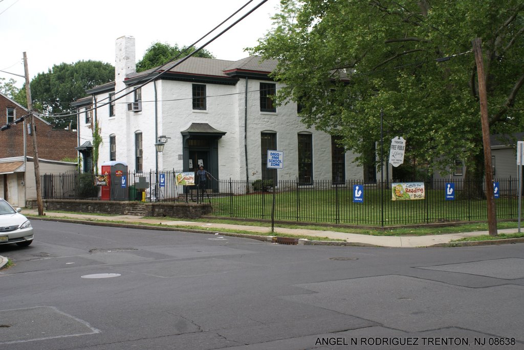 EAST TRENTON LIBRARY SEEN FROM PARK by ANGEL N RODRIGUEZ