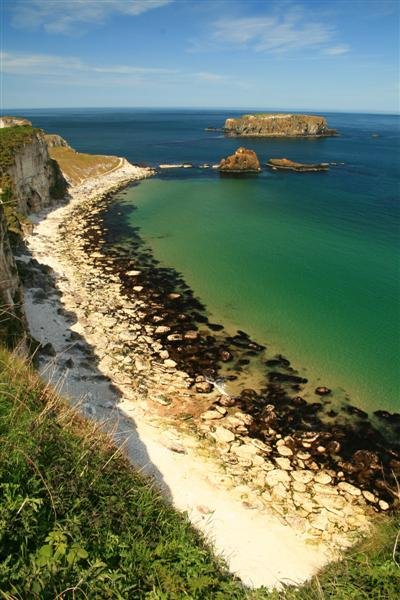 Carrick-a-Rede cliffs & the Sheep Island by a.alder