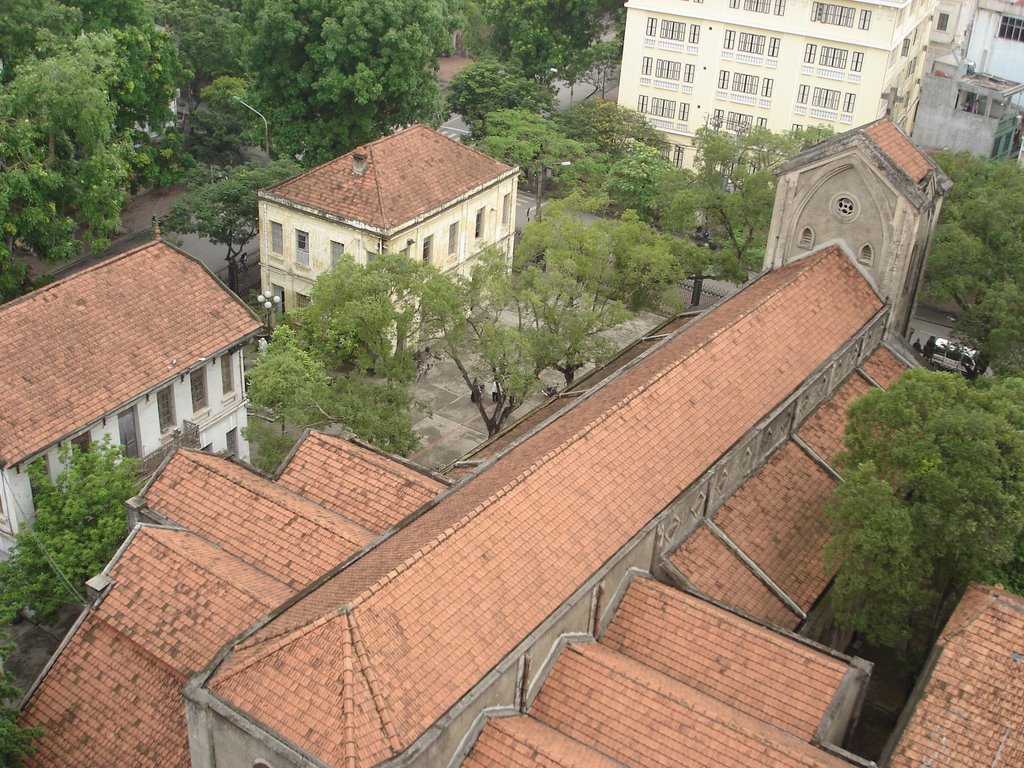 View Ham Long Church from Vinaway Hotel, 52 Le Van Huu, Hanoi by mainp2210