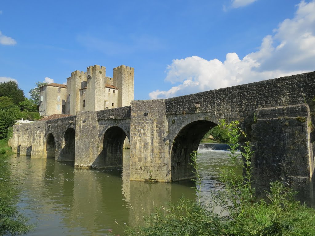 Pont roman sur la Gélise et moulin fortifié. by Phil'Ours