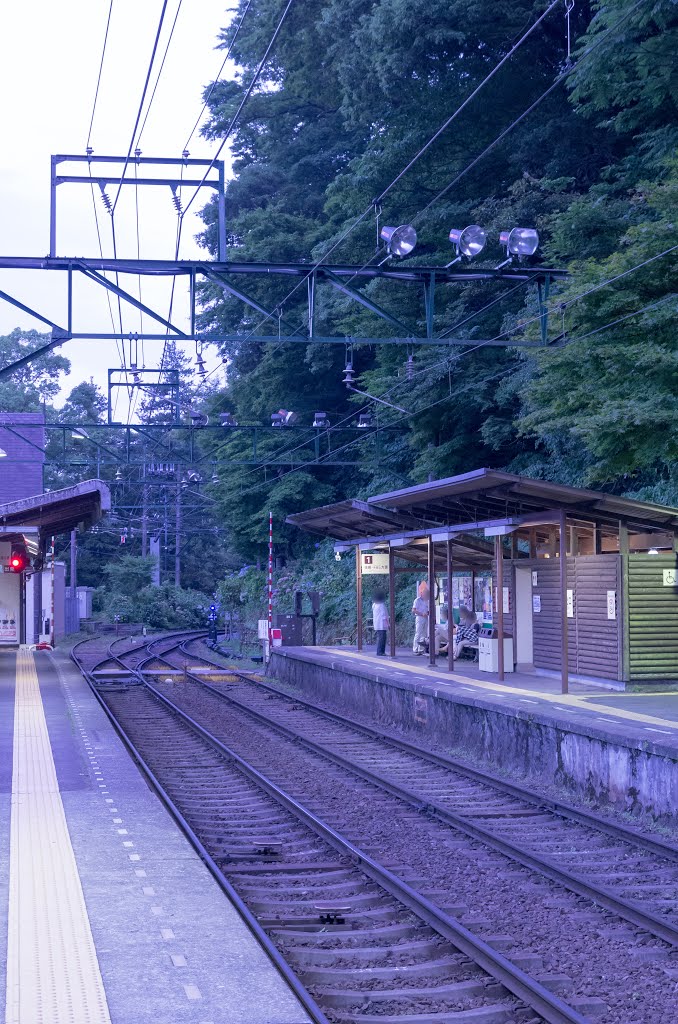 宮ノ下駅・電車を待つ人たち by Syncopated_Frog