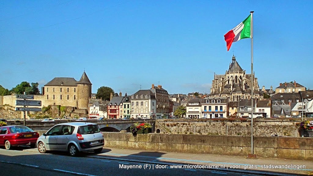 Historisch centrum Mayenne (F) | door www.microtoerisme.nl voor gratis stadswandelingen by InZicht