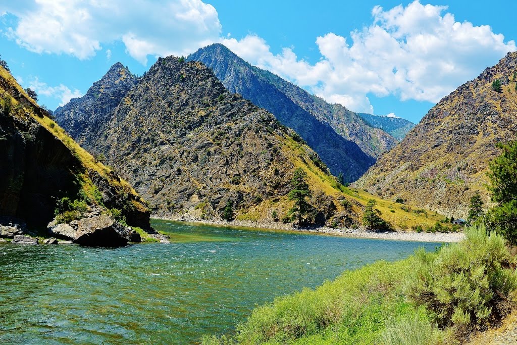 Where Middle Fork enters Main Fork of Salmon River 50 miles NW of Salmon Idahoo by elkbender257