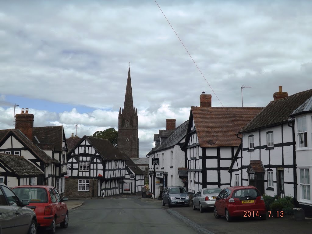 Weobley Broad Street and church by avengermasked