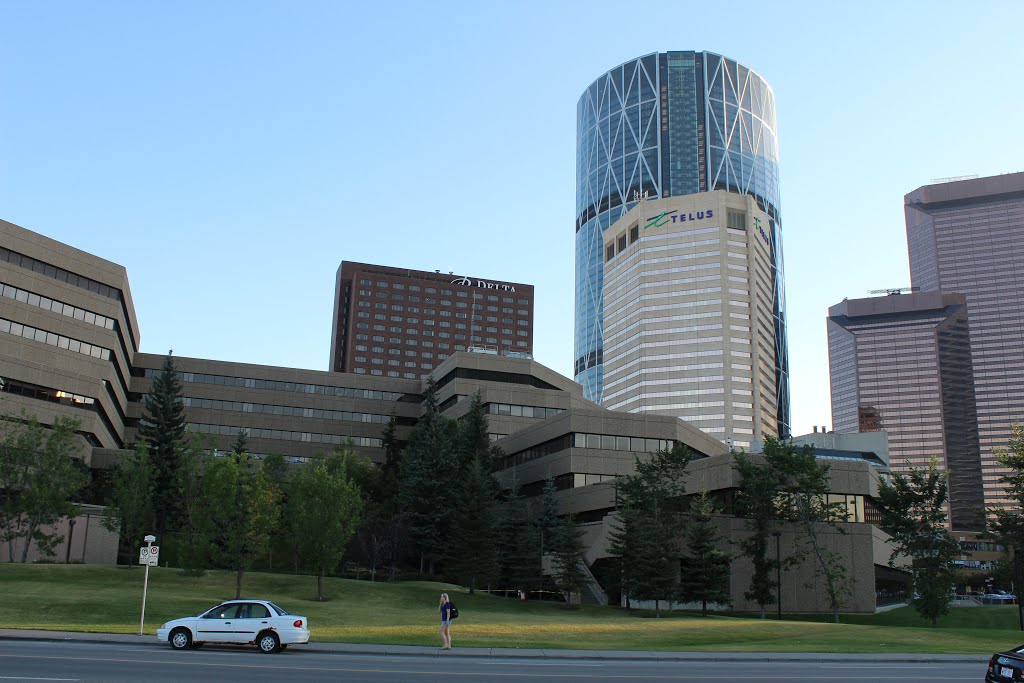 Calgary- Alberta- The Bow Building From The River Walk by cheets99