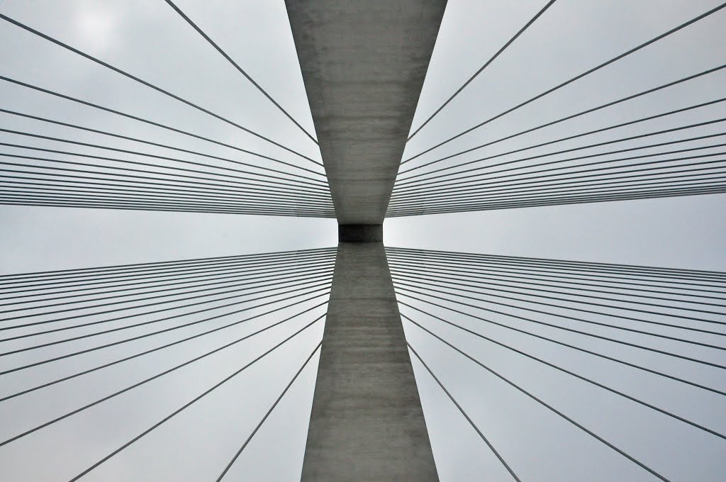 Under the arch of Stan Musial Bridge by pgmark