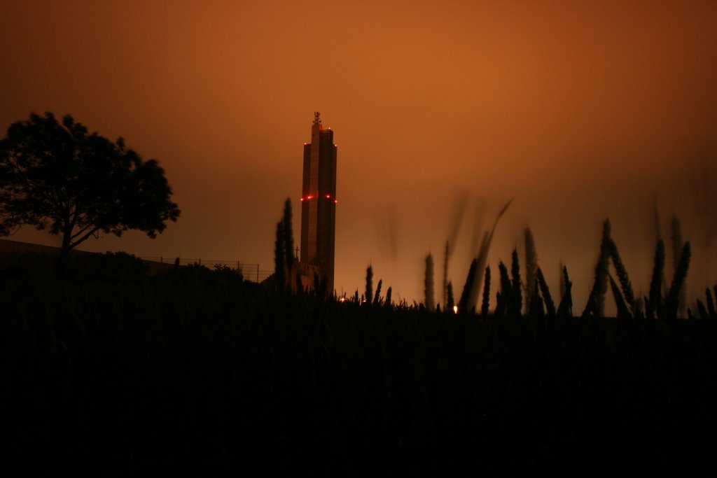 Crop tower at night by TwiggaDigga