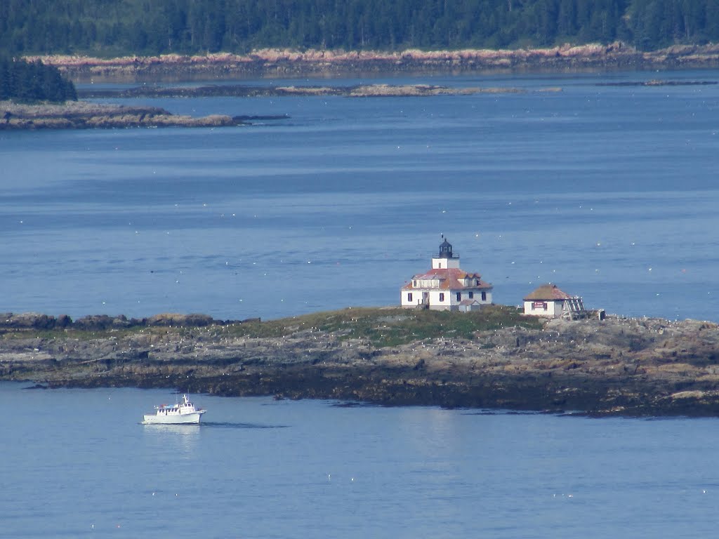 Egg Rock Lighthouse from Gorham Mountain by Chris Sanfino