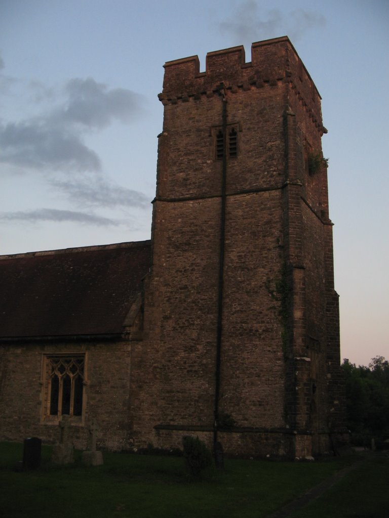 Very low sun St Hilary church by cowbridgeguide.co.uk