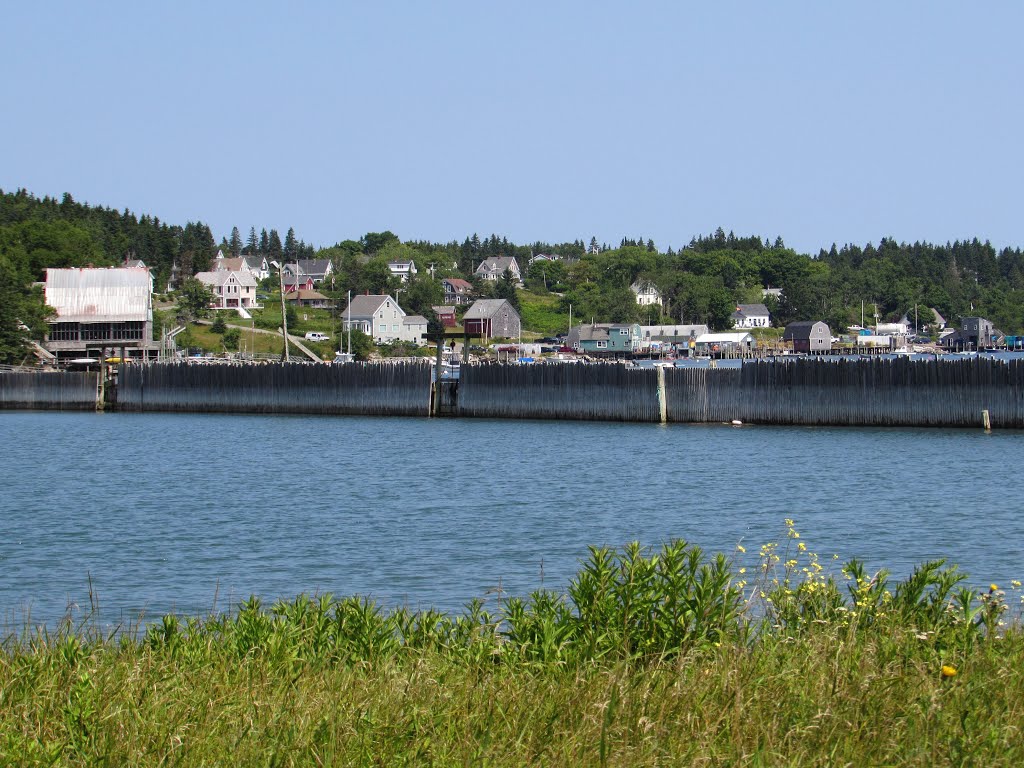 Swans Island Village from Hockamock Head by Chris Sanfino