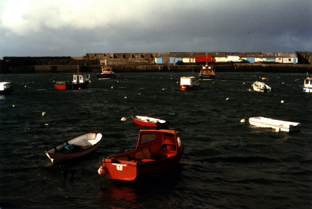 Red boat by Len Firewood