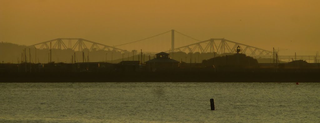 Forth Bridges from Newhaven Harbour by robertd19m