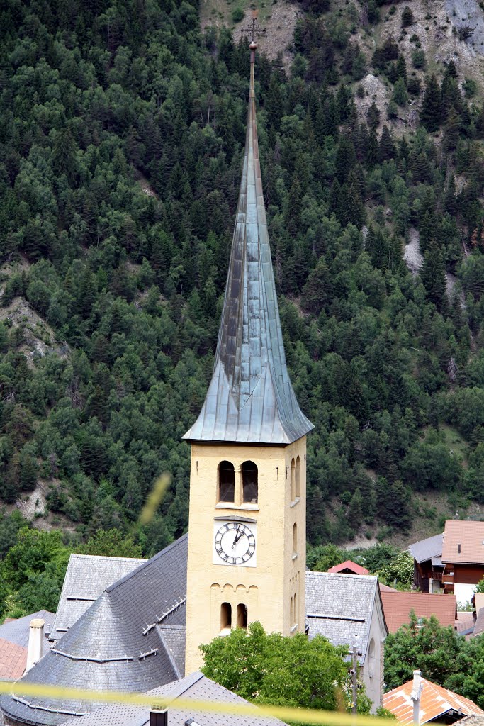 Grengiols - Clocher église St-Pierre 1910 by Charly-G. Arbellay