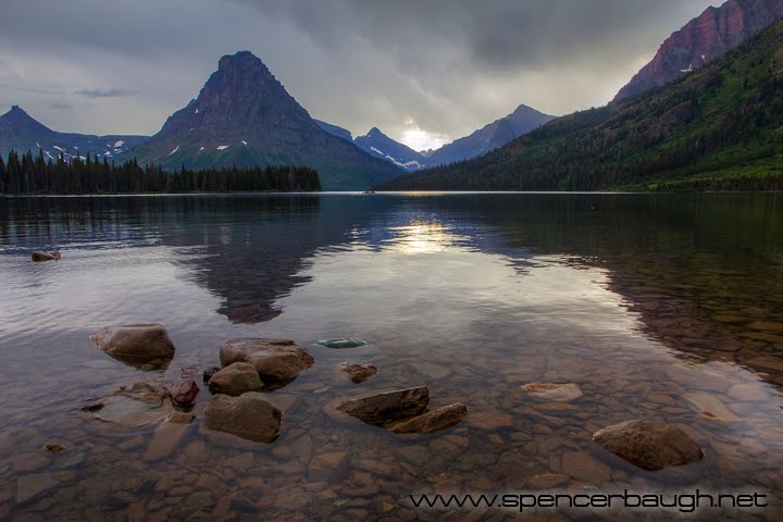 Two medicine lake and sinopah mountain - Glacier National Park, West Glacier, MT, USA by spencer baugh