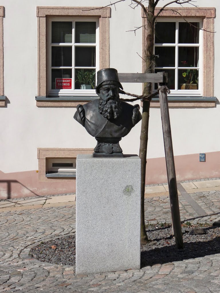 Annaberg-Buchholz - Adam-Ries-Denkmal (05.11.1893 geweiht by Rudolf Henkel