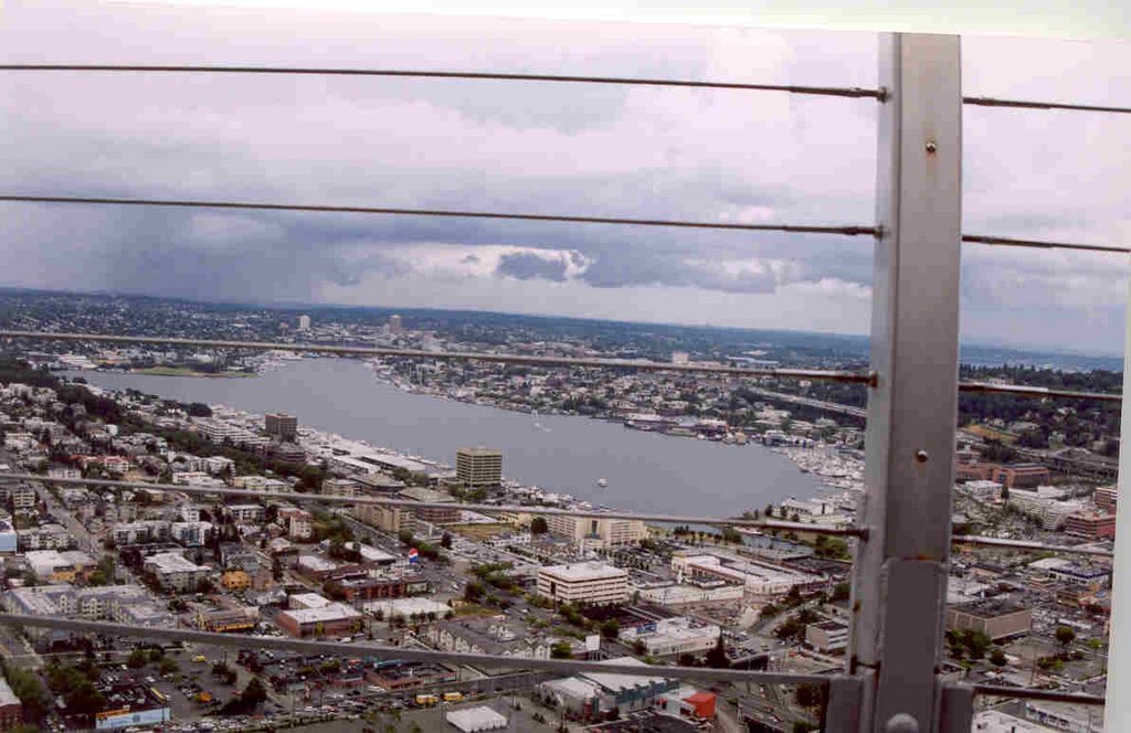 Lake Washington from the top of the Space Needle by dennisdw1