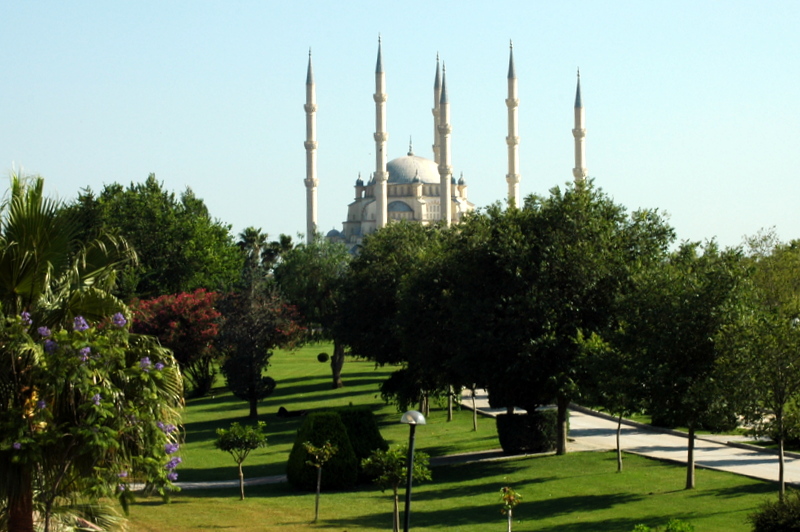 Ağaçlar ve Merkez cami, Adana, Osman Ünlü by Osman Ünlü