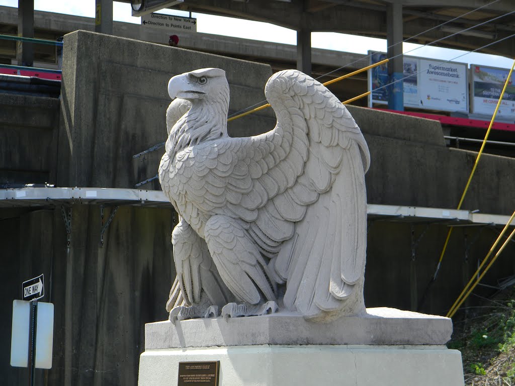 Hicksville, NY - Eagle from the original Penn Station at Hicksville LIRR Station by Dominick Kosciuk