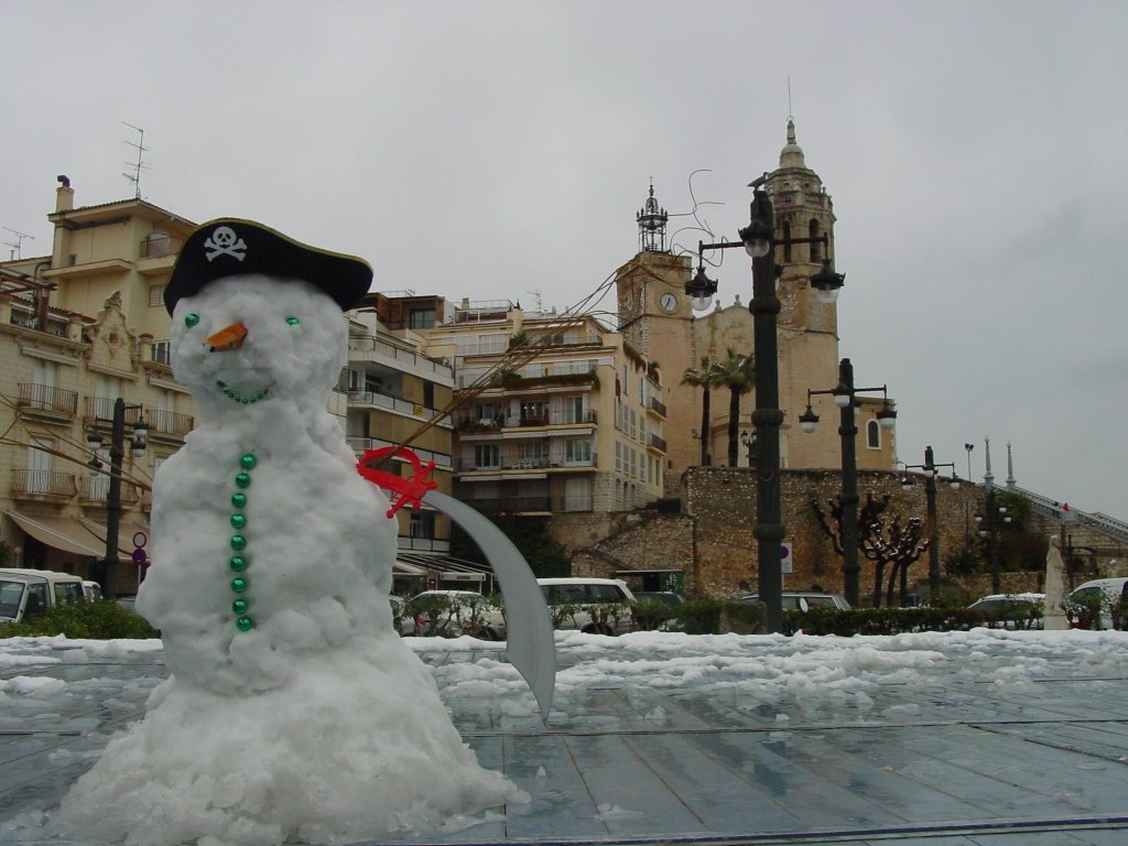 Sitges con nieve by Daniel Scheveloff