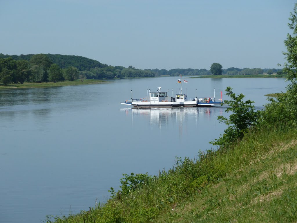 Lenzen-elbe...fähre by f.h ehrenberger germany