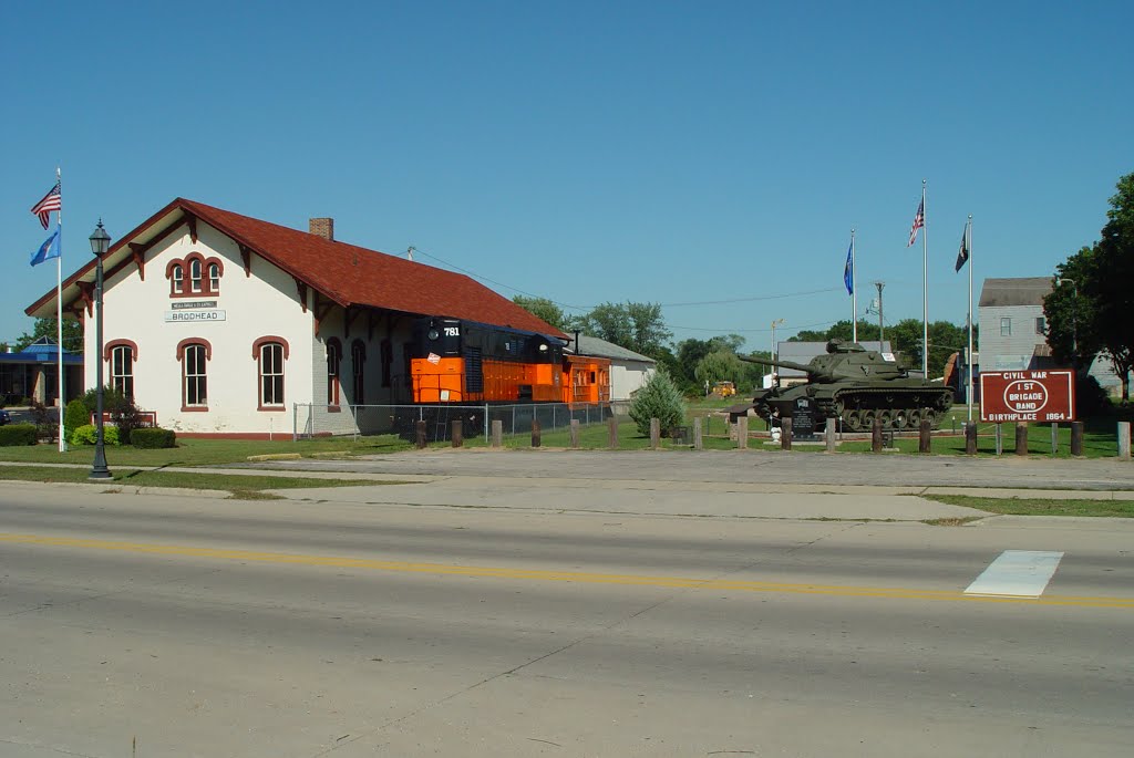 Former CMStP&P railroad depot at Brodhead, Wisconsin by illinichip