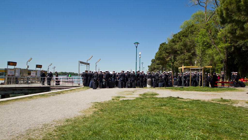 Navy cadets at Castello, Venice, Veneto, Italy by trolvag