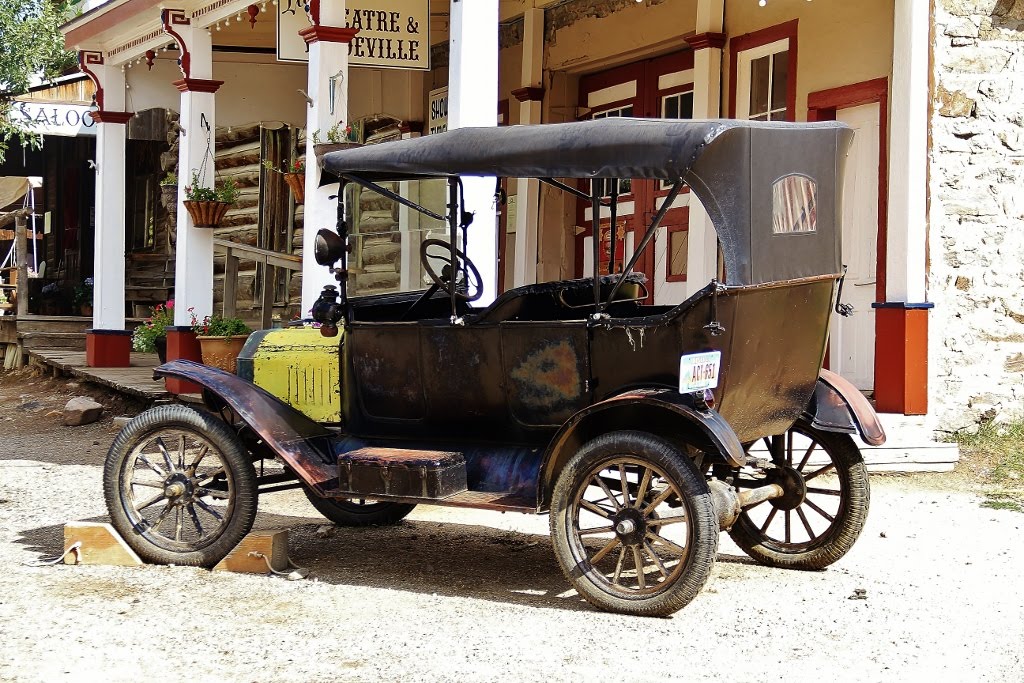 Virginia City Opera's Theater Model A Ford( Virginia City Players ride up and down Wallace Street to advertise Plays) by elkbender257