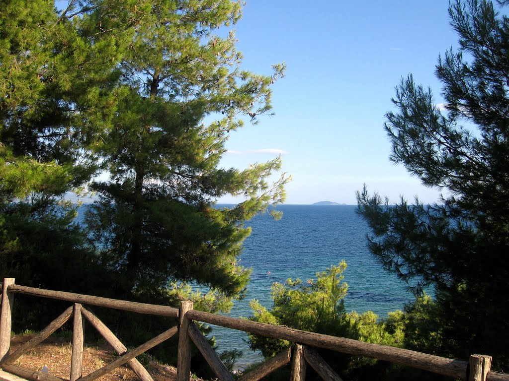 The island of Kelifos from Metamorfosi, Halkidiki by Bezigrajcanka