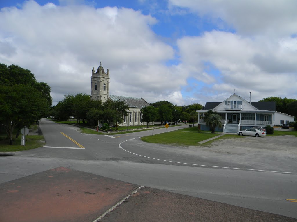 Stella Maris Catholic Church & 1204 Middle Street by Michael Miller