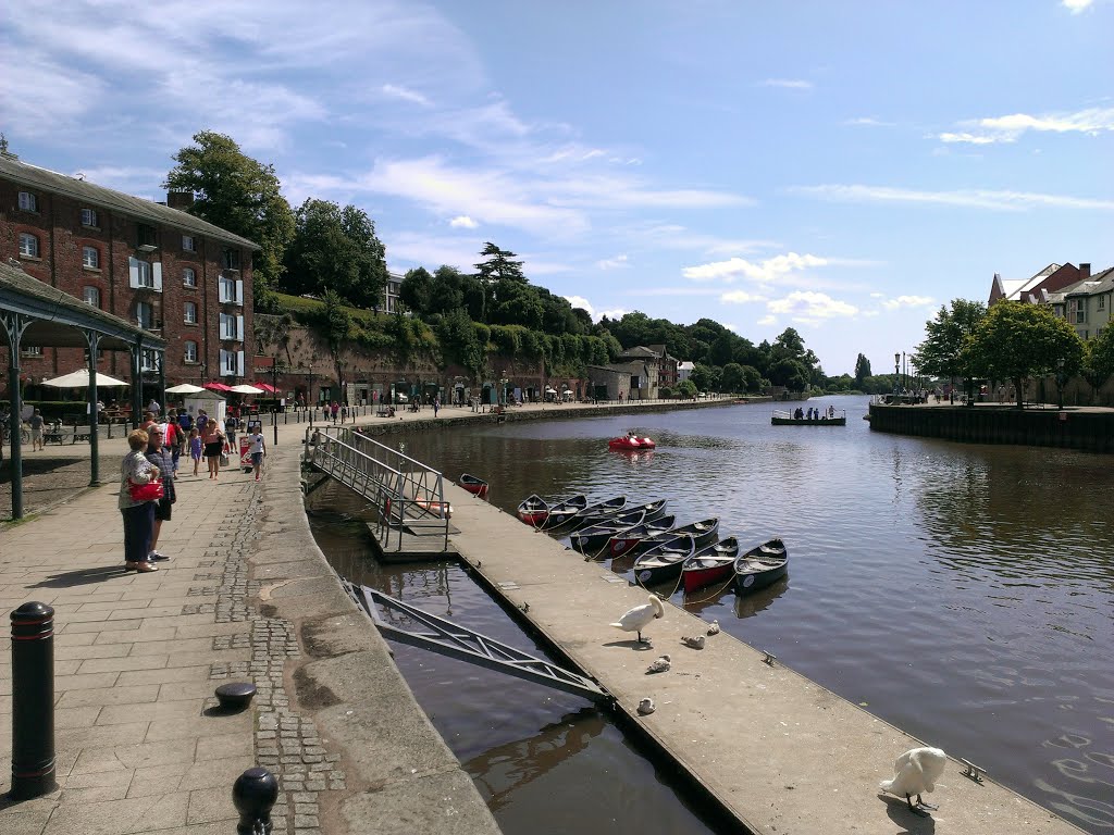 The Quay, Exeter. by Robert Powell