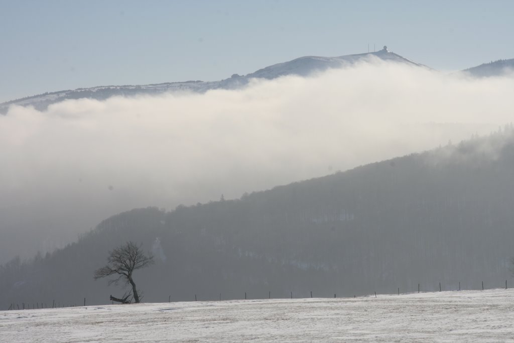 Vue hivernale du Grand Ballon. by michel rieffly