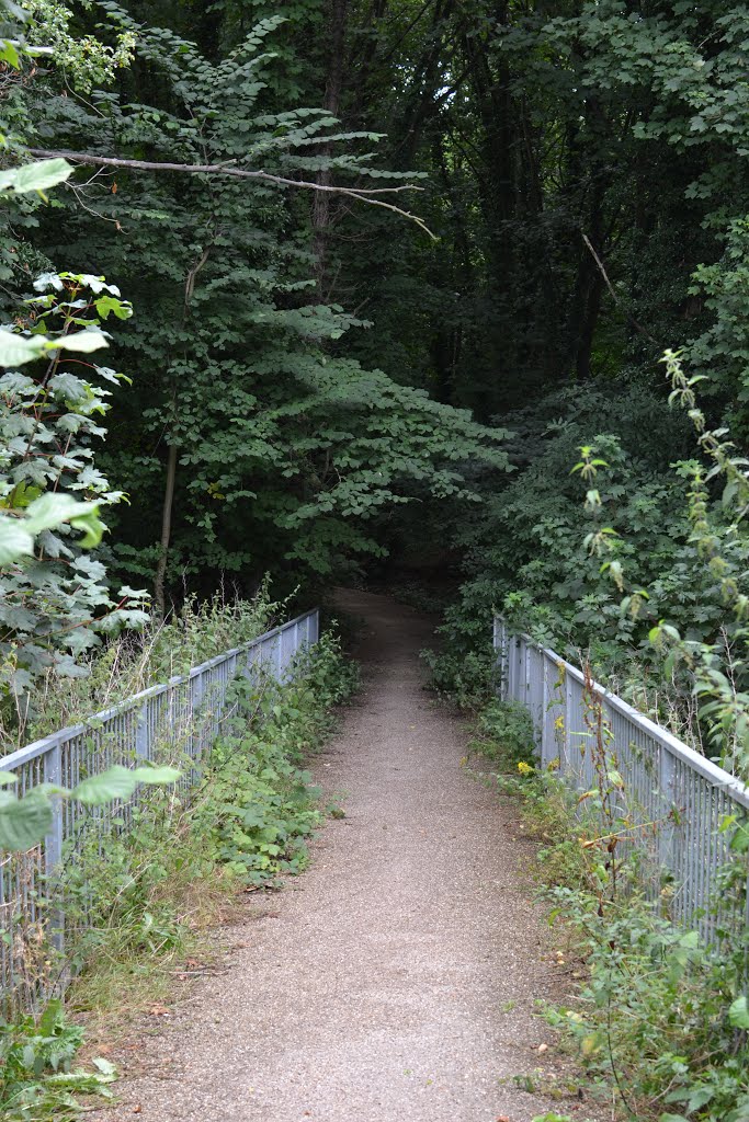 Entrance to cycle track through Broxtowe Country Park, Nottingham by Richard Horry