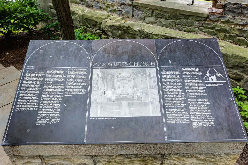 St. Joesph Park - history sign by Rochester Parks