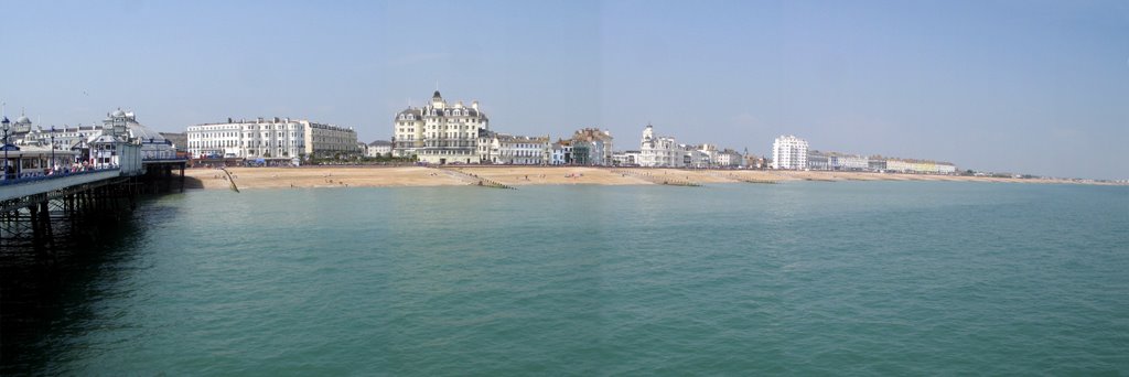 2008.06.08 - panoramic view from the pier of the eastern side of Eastbourne's seafront by Alwyn Rh Joyce