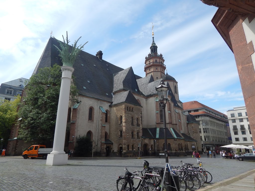 St. Nicholas Church, Himmelrsstern Nikolaikirchhof, Leipzig, Germany by Attila Majevszky