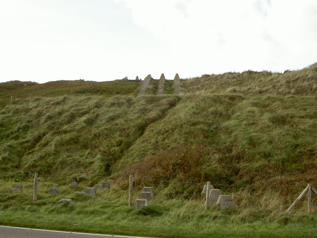 Verteidigungsbereich Den Helder\W.N. 136 - Riegelstellung Düne\Dragon teeth (anti tank obstacle) by W.Bfh. der Niederlan…