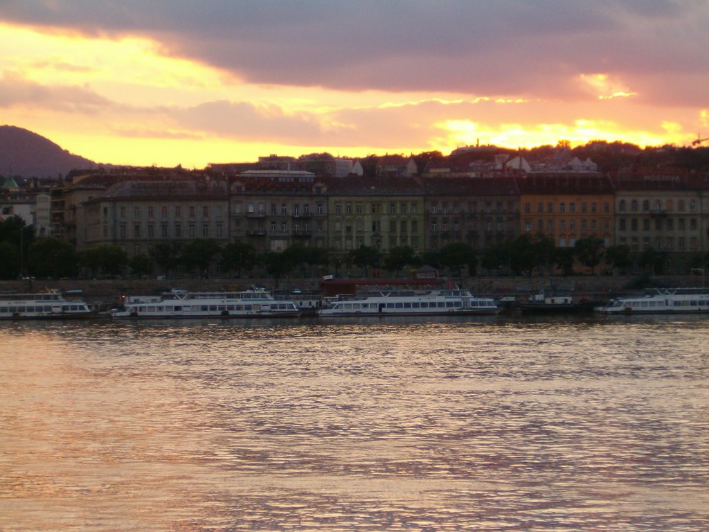 Coucher de soleil derriere Buda by Francois Esnault