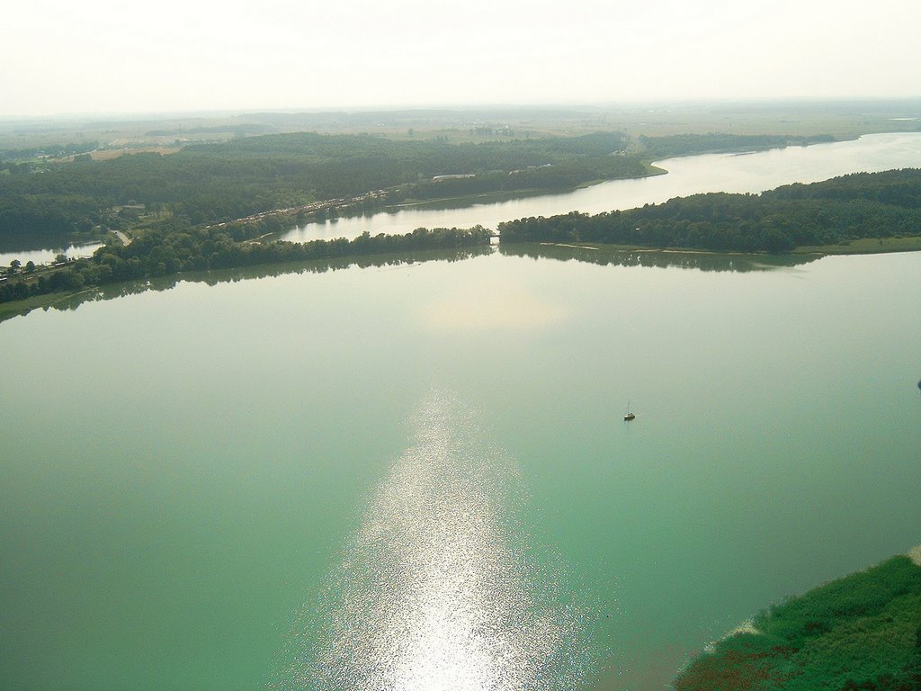 Widok z lotu ptaka na jezioro-panorama by Slawek S.